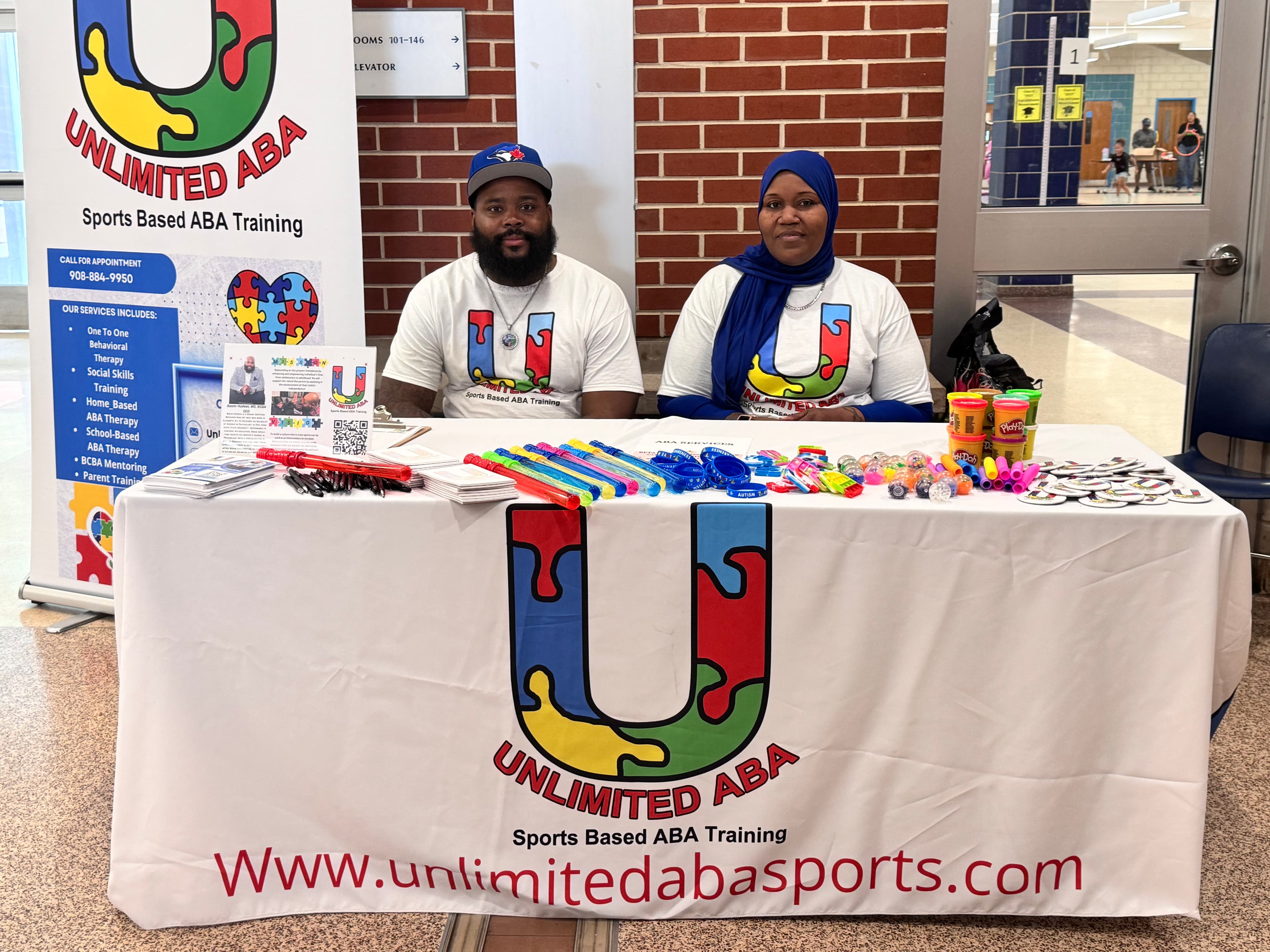 Unlimited ABA Sports team working with children